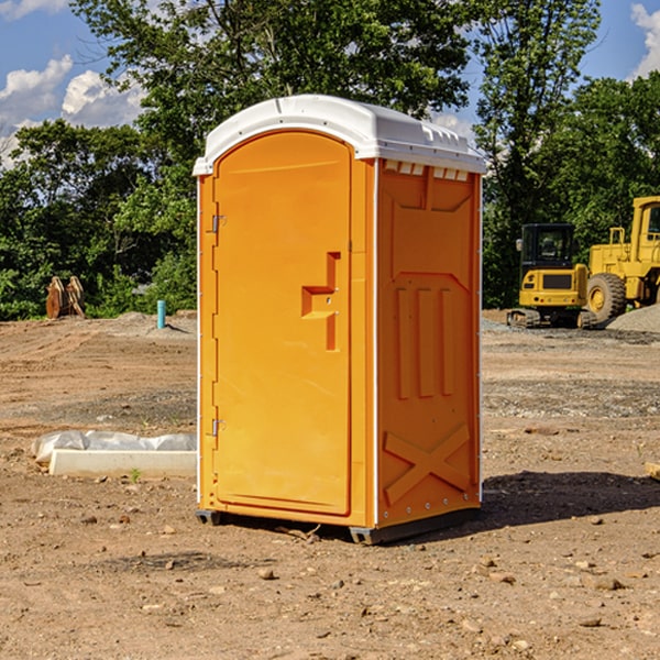 how often are the portable toilets cleaned and serviced during a rental period in Sedan